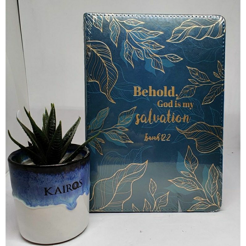 

Buku catatan Rohani sampul Lux leather journal new " Behold God is my Salvation
