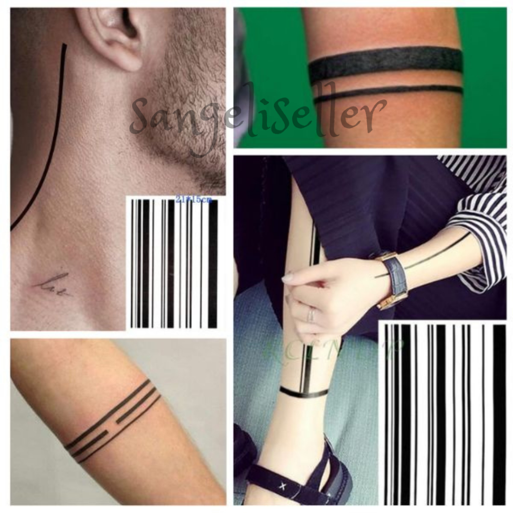 temporary tattoo tato temporer fashion Bahan Bagus PREMIUM Tebal||Tribal Gelang Tangan Kaki / Stiker