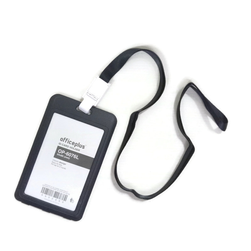 

(Original) Gramedia Pekanbaru - Office-Plus Id Card Portrait Round+Lanyard Black 6076