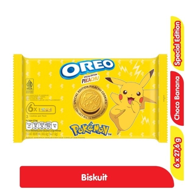 

Oreo pokemon Biskuit sandwich chocolate & banana cream