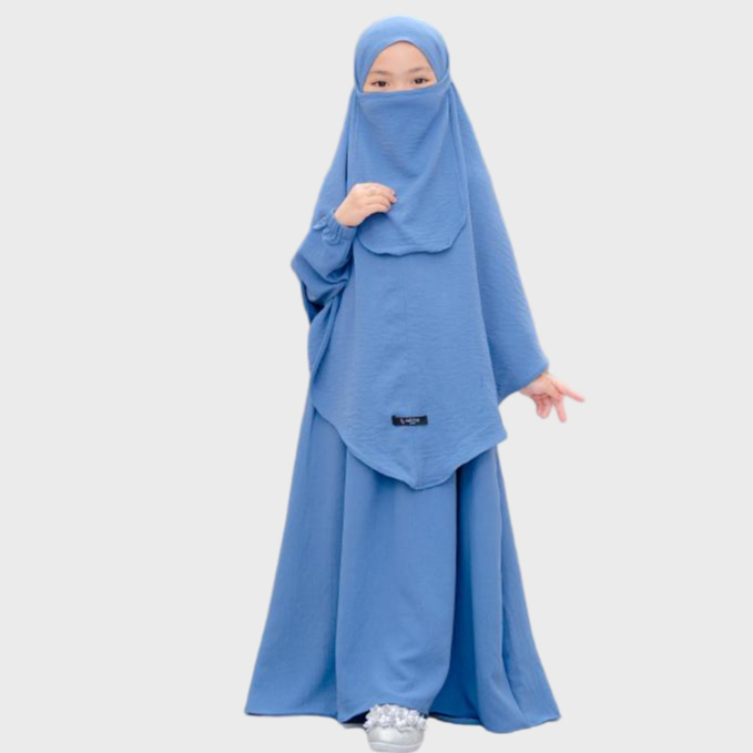 Salvina Kids Gamis Anak  French Khimar Inara Set