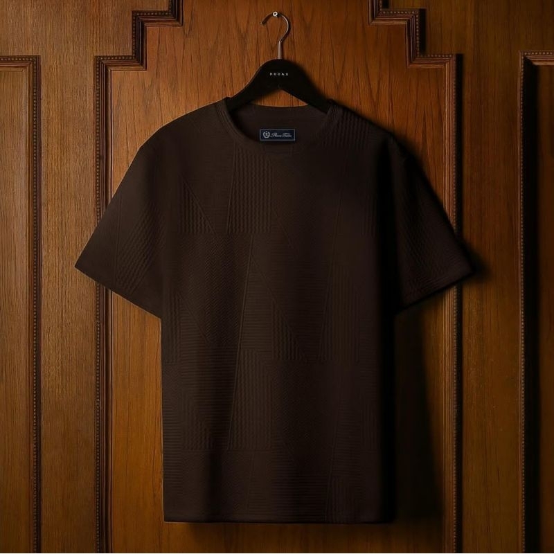 RUCAS Tailor "Textured Knitting" Tee White Brown ORIGINAL