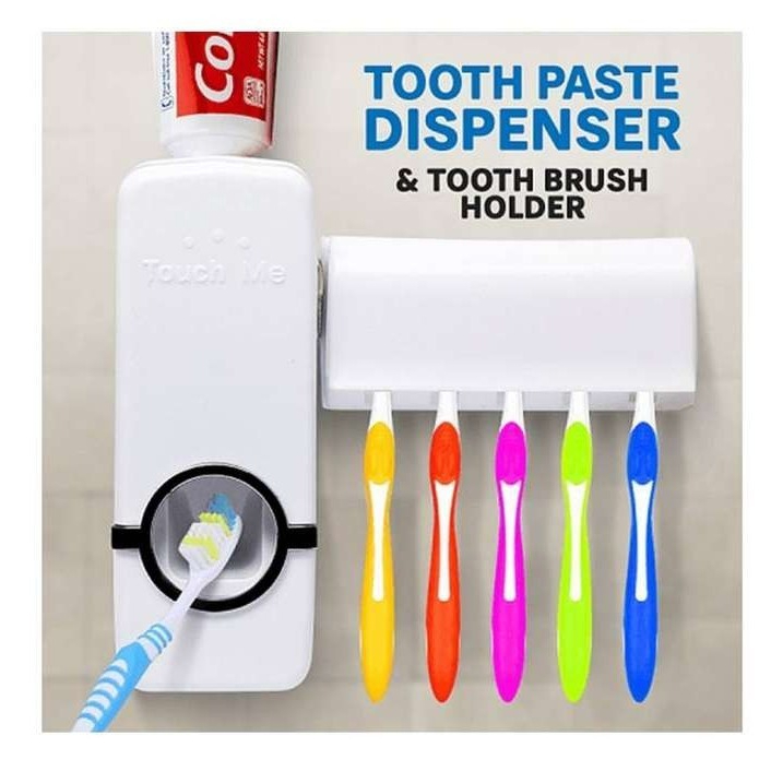 DISPENSER ODOL DAN SIKAT GIGI OTOMATIS / DISPENSER PASTA GIGI KOTAK TEMPAT RAK SIKAT GIGI DAN ODOL