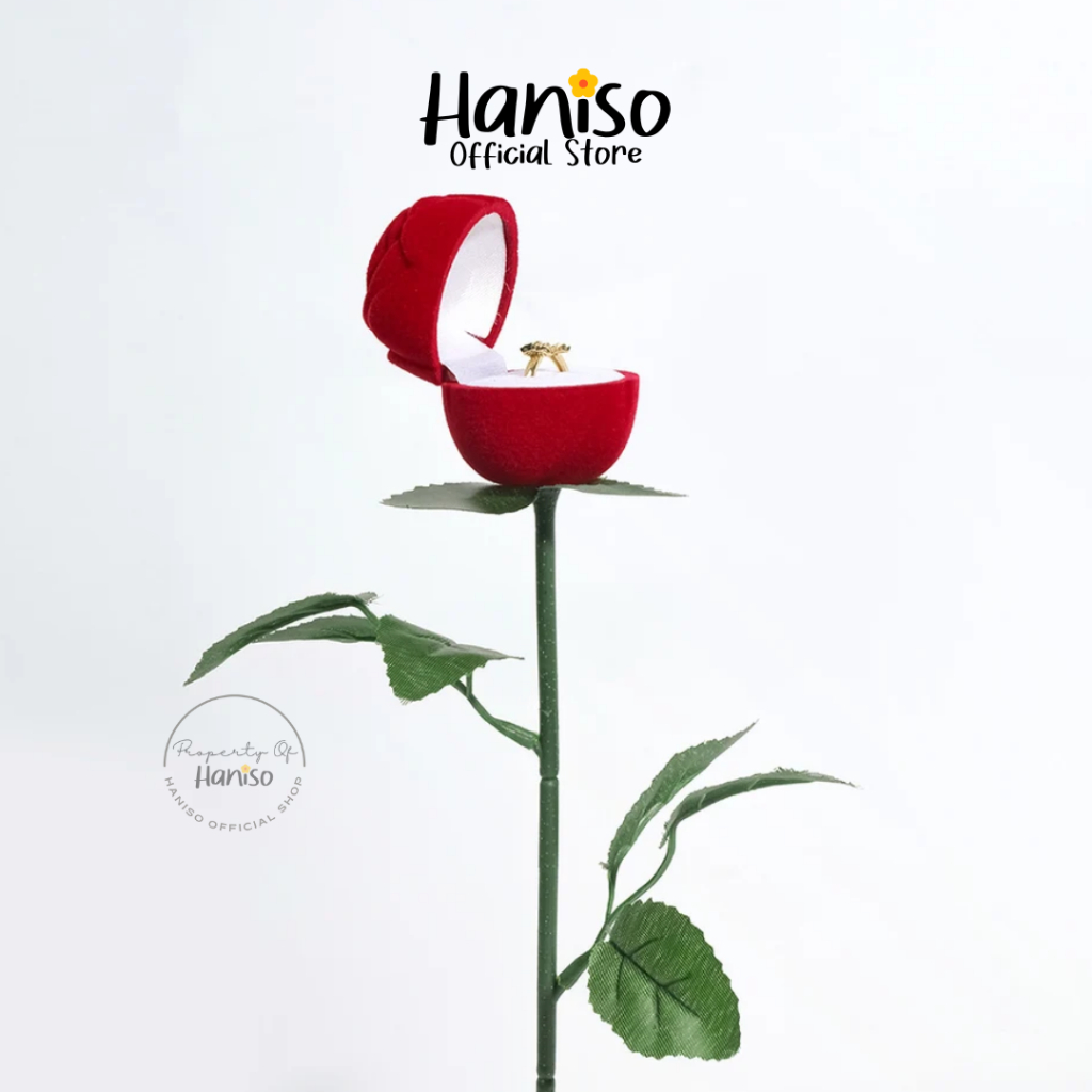 

Tempat Cincin Bunga Mawar Merah Beludru Kotak Perhiasan Lamaran Wedding Mawar