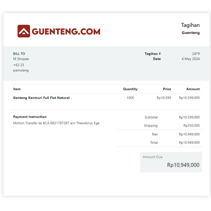 Genteng Kanmuri Full Flat Natural