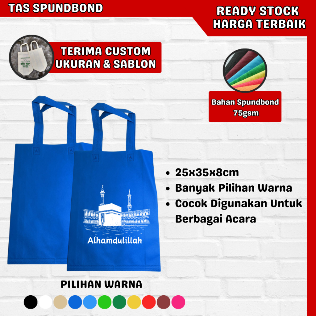Tas Handle Custom Tas Kain Tas Promosi Tas Belanja Tas Hajatan