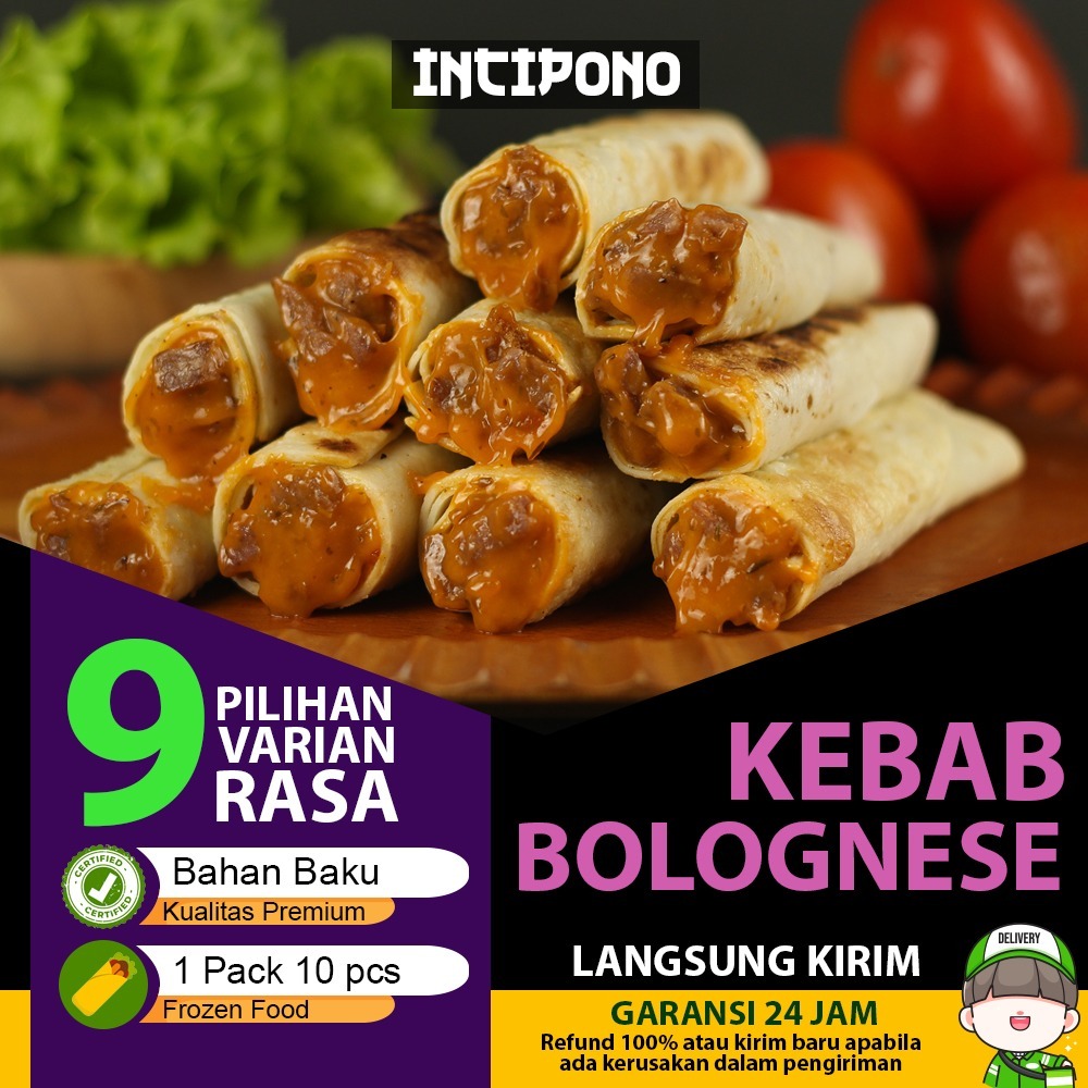 

Incipono Kebab Bolognese Mini Frozen 1 Pack Isi 10 Pcs Kebab Daging Frozen Food Halal Premium