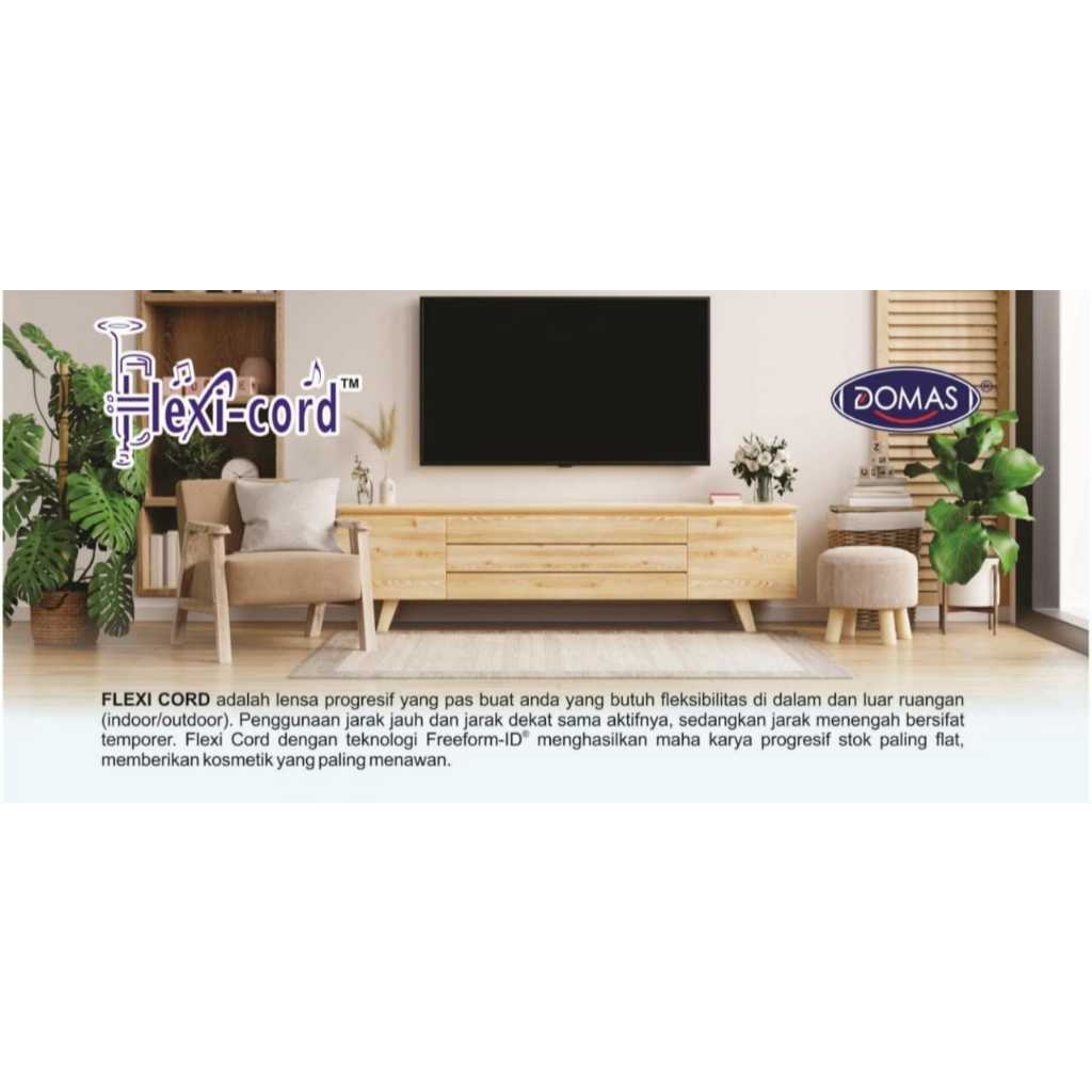 lensa kacamata progressif domas flexi cord bisa cylinder