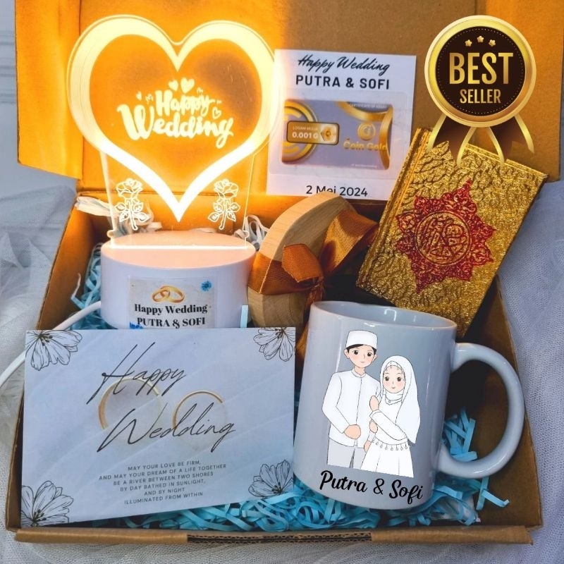 Kado Pernikahan Mug Custom / Hampers Nikah Kado Wedding