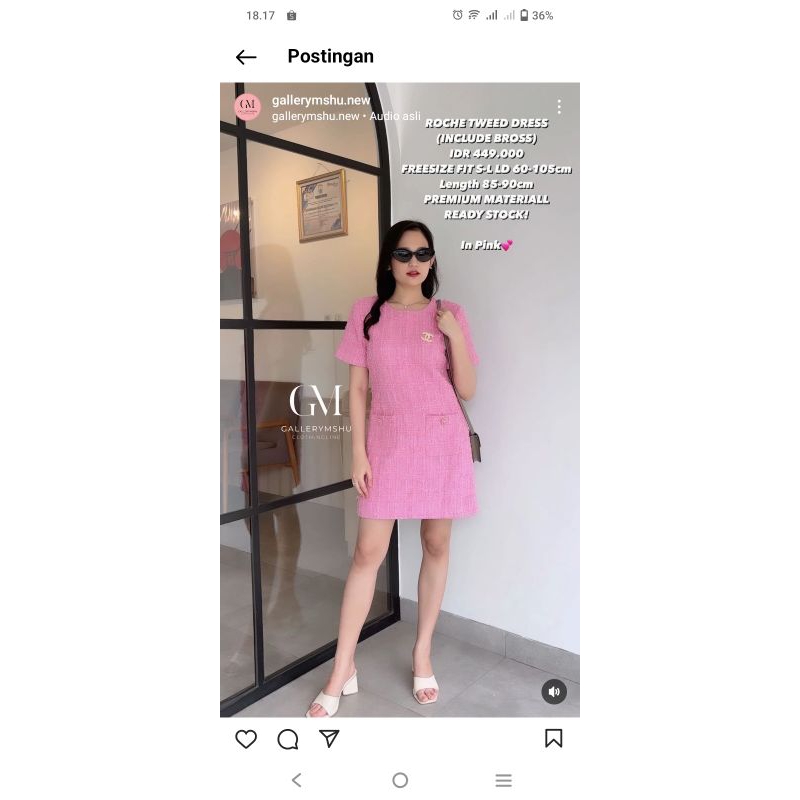 tweed dress premium preloved