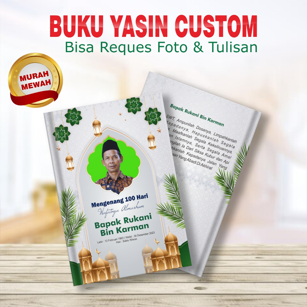 BUKU | BUKU YASIN | YASIN | BUKU YASIN CUSTOM | YASIN CUSTOM | BUKU YASIN MURAH | CUSTOM FOTO MURAH