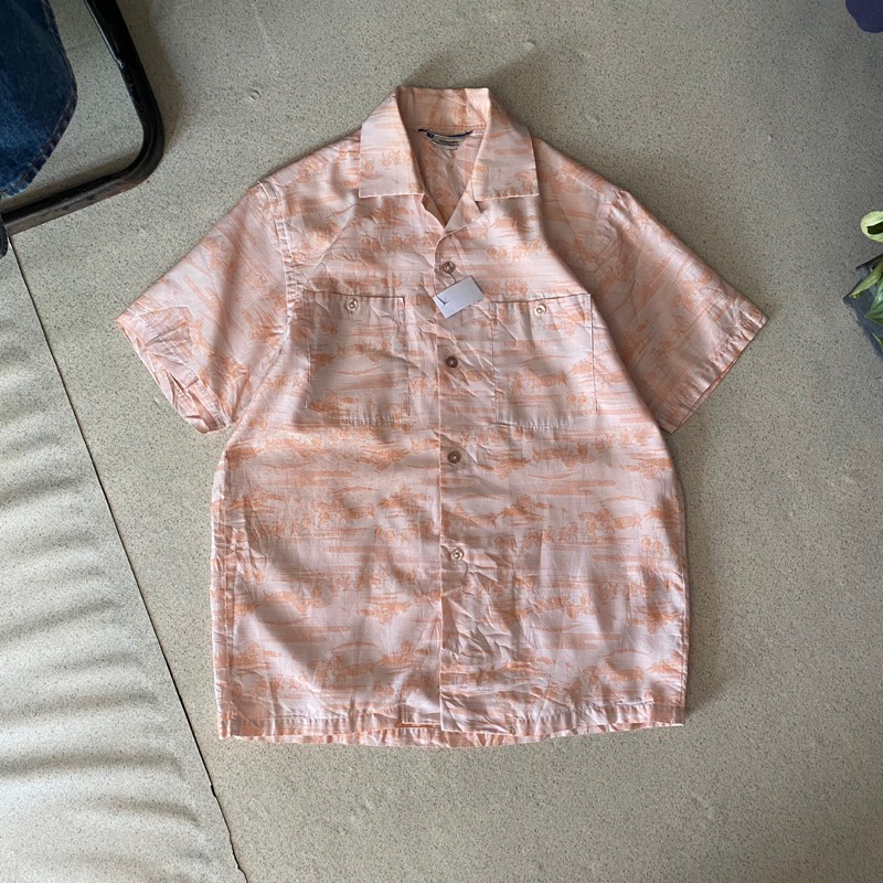 MARUPI PHOENIX PATERN SHIRT OPEN COLLAR / SIZE M