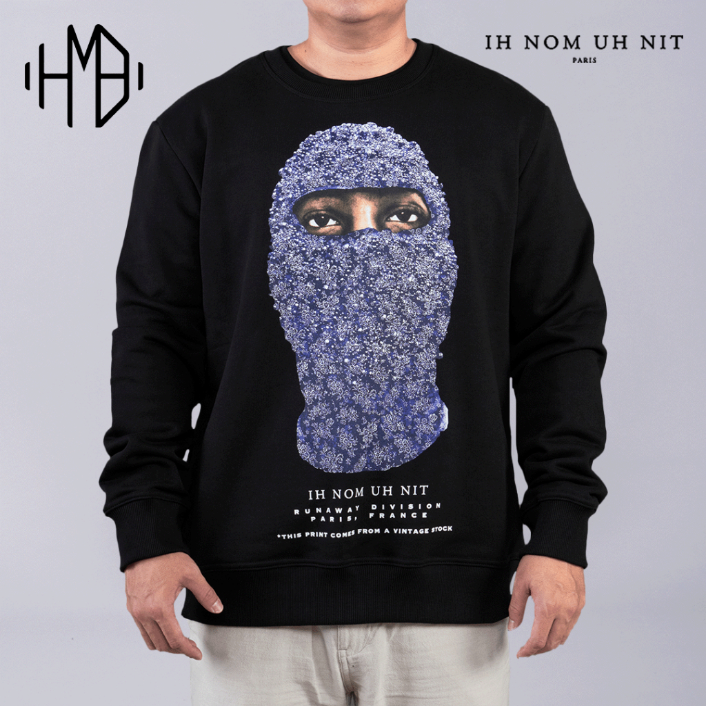 Ih Nom Uh Nit Floral Mask Crewneck 100% Authentic