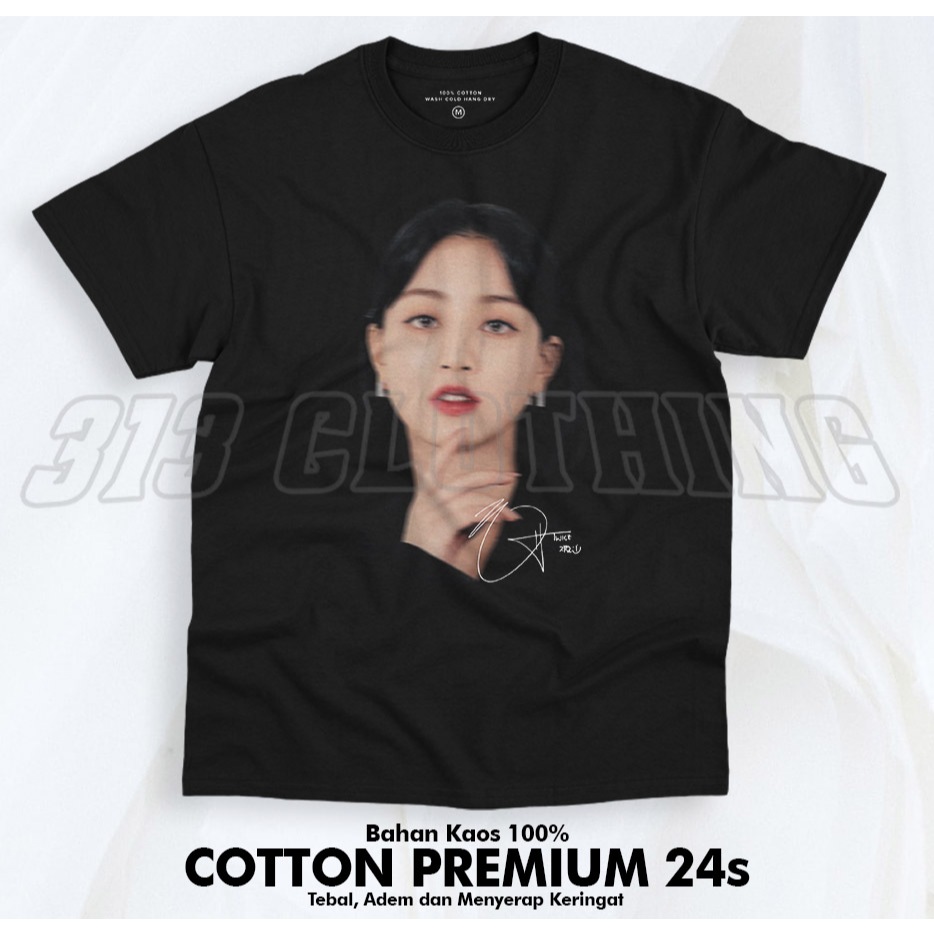 T-Shirt Kaos Jihyo Twice Blur Baju Tshirt Twice Jihyo Face Blur