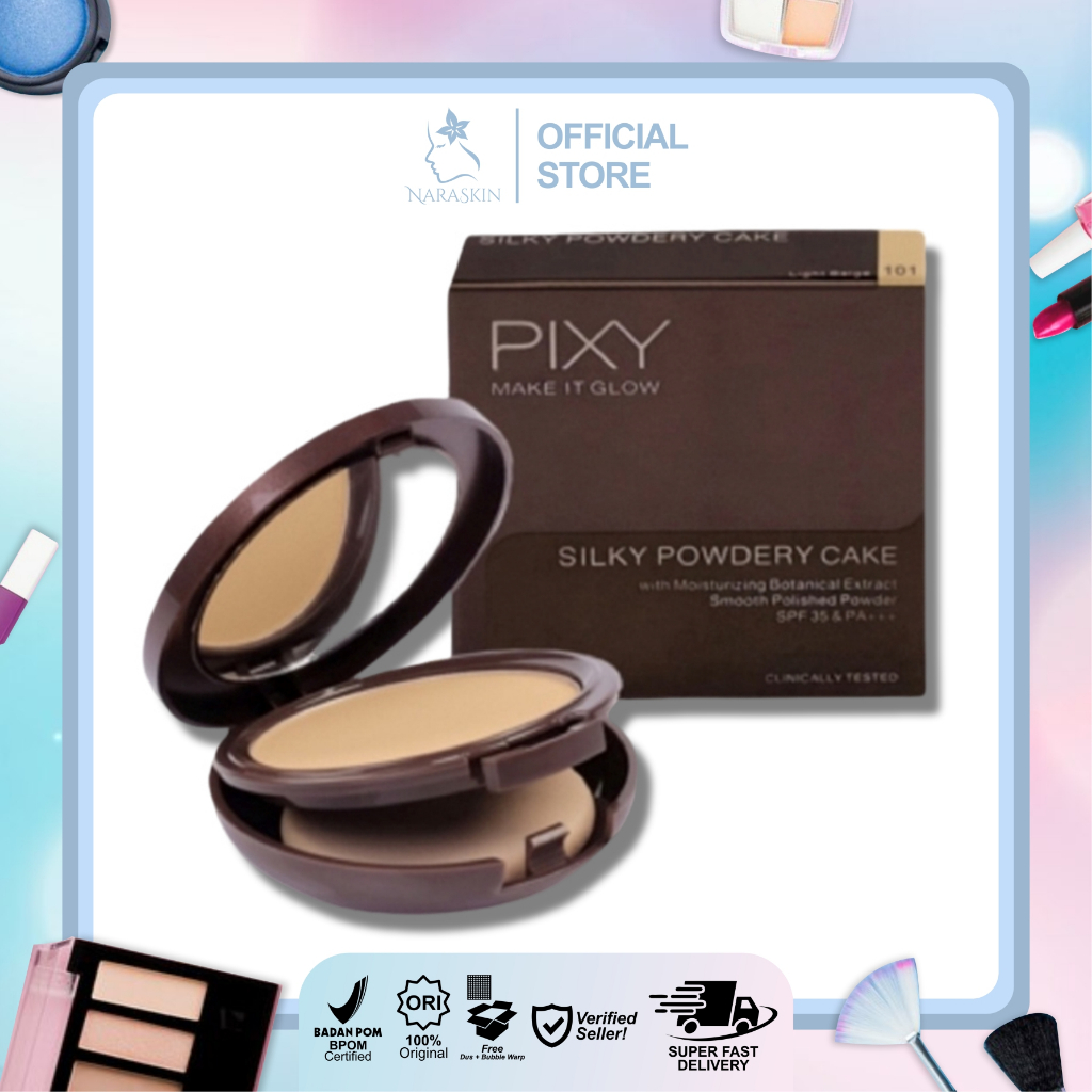 Pixy Make It Glow Silky Powdery Cake - Two Way Cake