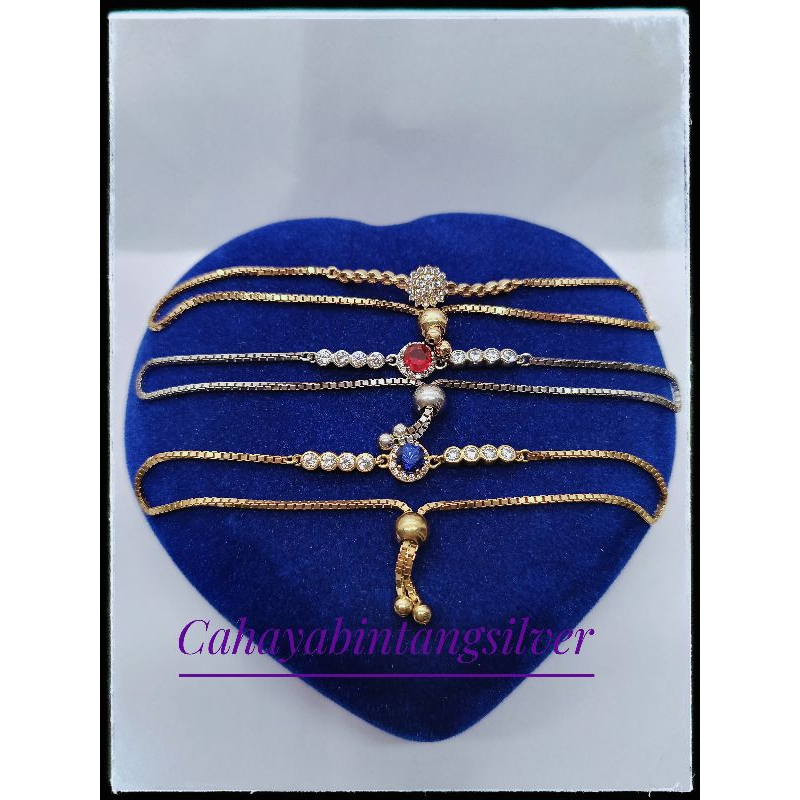 CO LINK KHUSUS VARIASI,GELANG SERUT.PERAK ASLI 925 LAPIS MAS ANTI KARAT