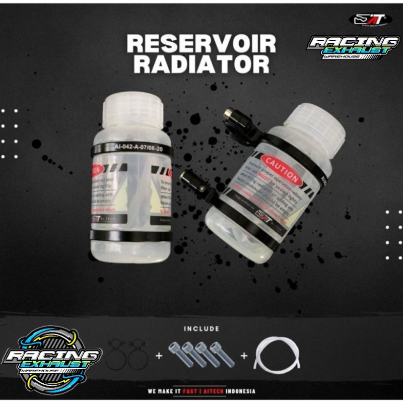 Variasi Tabung Botol wadah reservoir air radiator AITECH ORIGINAL New Model HRC kawasaki ninja RR R 