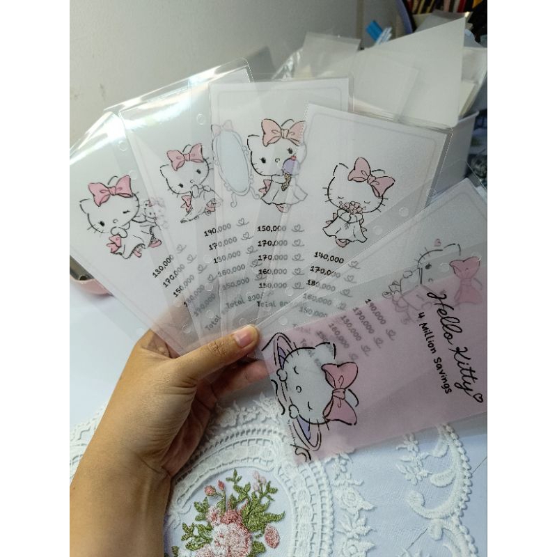 

Amplop menabung 4Juta Savings Hello kitty. Cash envelope laminasi size A6