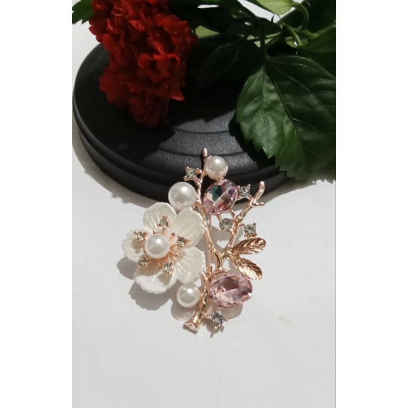 1pcs Bros jilbab/Bros Cristal bunga /Bros premium/Bros kombinasi mewah