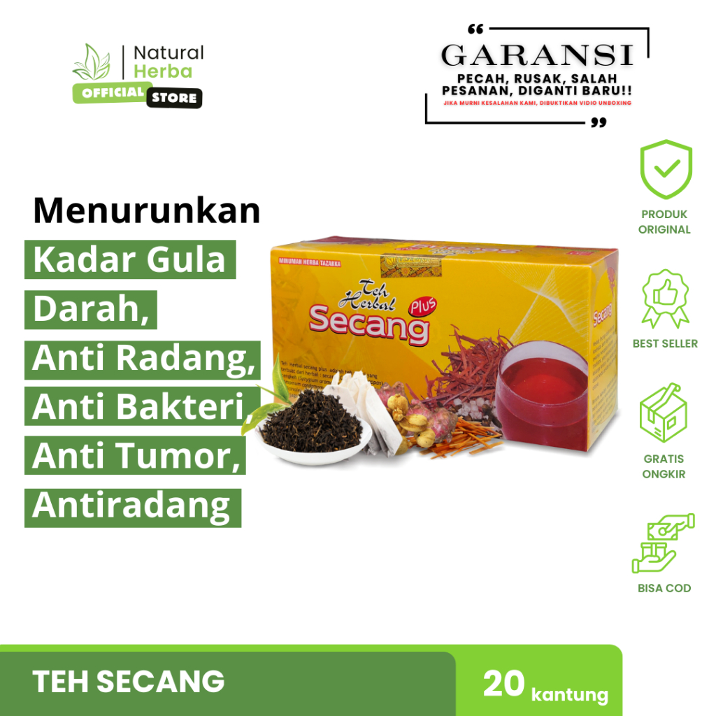 

Minuman Kesehatan Menurunkan Kadar Gula Darah, Anti Radang, ANti Bakteri, Anti Timor Teh Secang