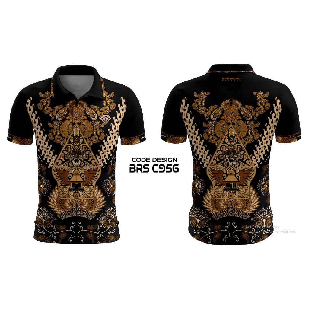 KAOS POLO BATIK FULL PRINTING TERBARU / JERSEY POLO BATIK FULL PRINTING TERBARU