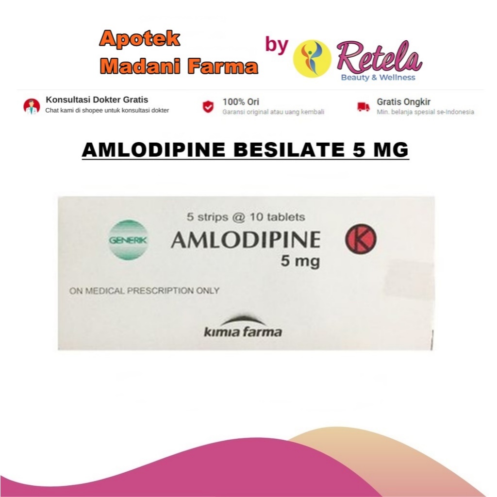 AMLODIPINE 5 MG KF BOX 50 TABLET