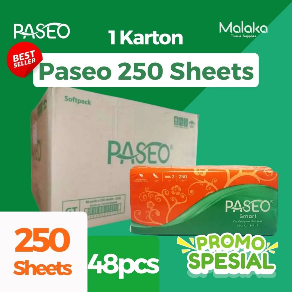 [KARTON] Tisu Wajah Paseo 250 Sheet - 1 Karton