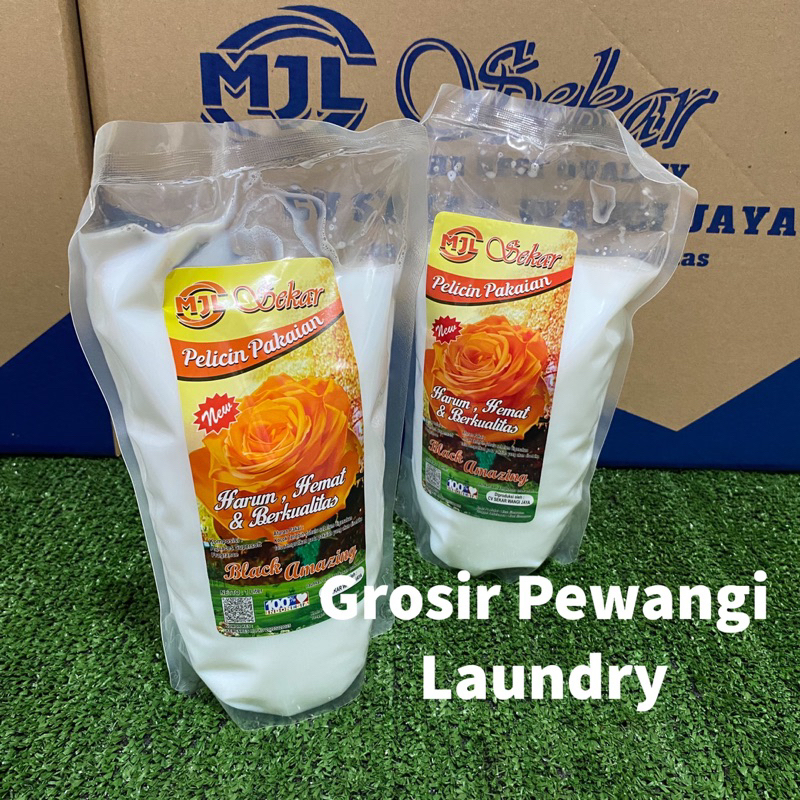Mawar super laundry - pelicin pewangi pakaian laundry setrika sekar kemasan pouch 1 liter orange