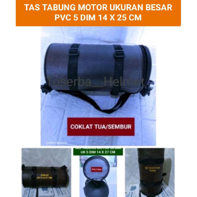 New Tabung Motor / Tas Jas Hujan Kuat Lapis Paralon Besar 5 Dim 14 X 25 Cm COKLAT