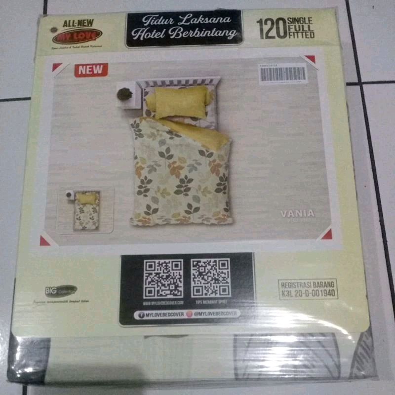 Sprei My Love ukuran 120 x 200 Bahan Katun