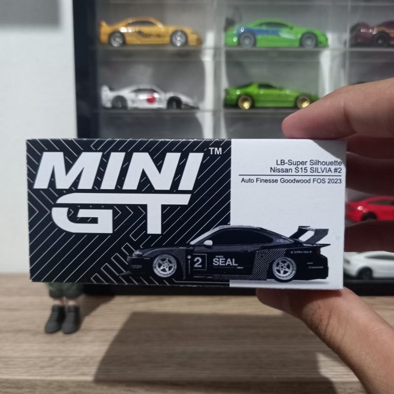 Custom Box Nissan Silvia S15 LBWK Rotiform Auto Finesse Black MiniGT