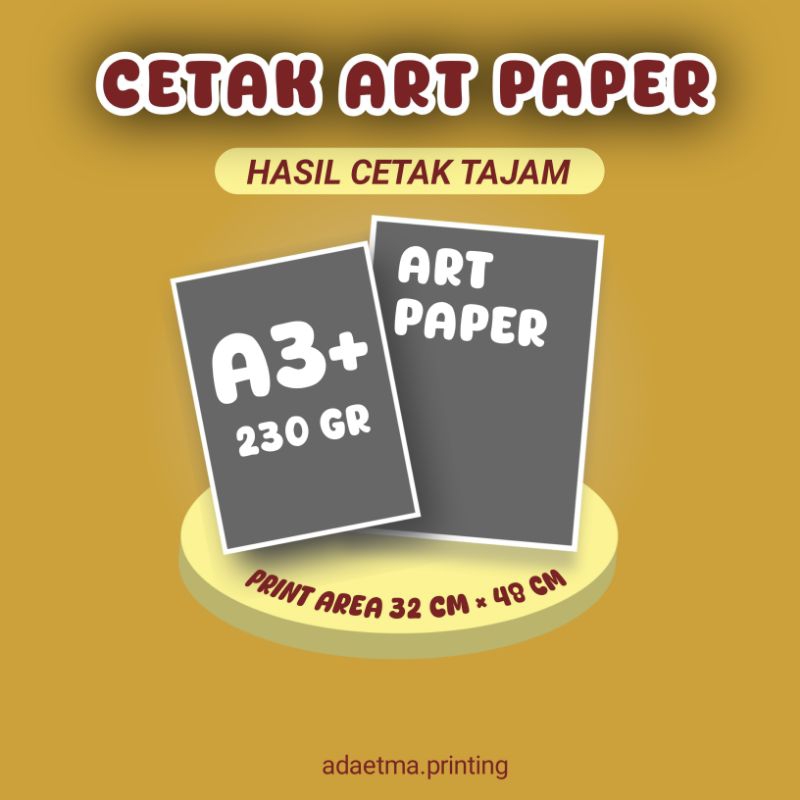 

CETAK ART PAPER 230 GR MURAH BERKUALITAS UKURAN A3