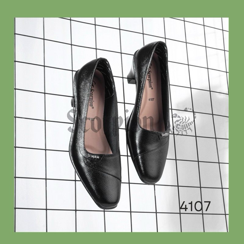 Sepatu Scorpion - 4107 Sepatu Kulit Pantofel Wanita Hak 7cm