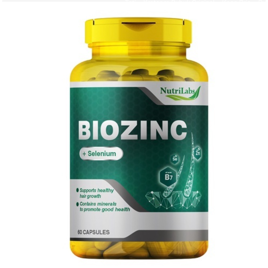 TERLARIS Nutrilabs Biozinc Biotin Zinc Selenium Rambut Sehat 60 Capsules Nutrilab USA Original Penum
