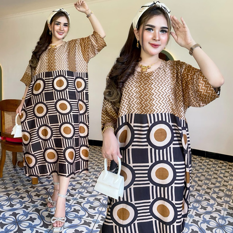 DASTER JUMBO LD 130 LENGAN PENDEK BUSUI MOTIF TERBARU