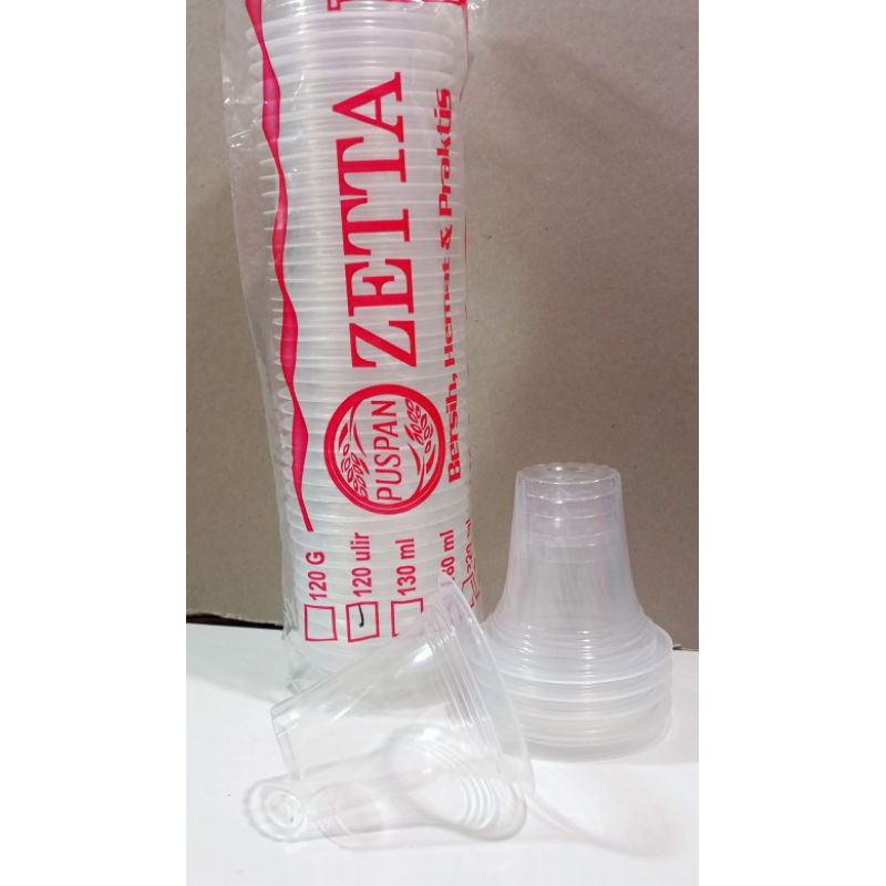 50pcs Gelas Ulir 120ml+tutup/Gelas Jasuke/Gelas Ulir Puspan