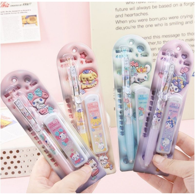 

Pensil Mekanik Sanrio Sudah termasuk Refill pensil