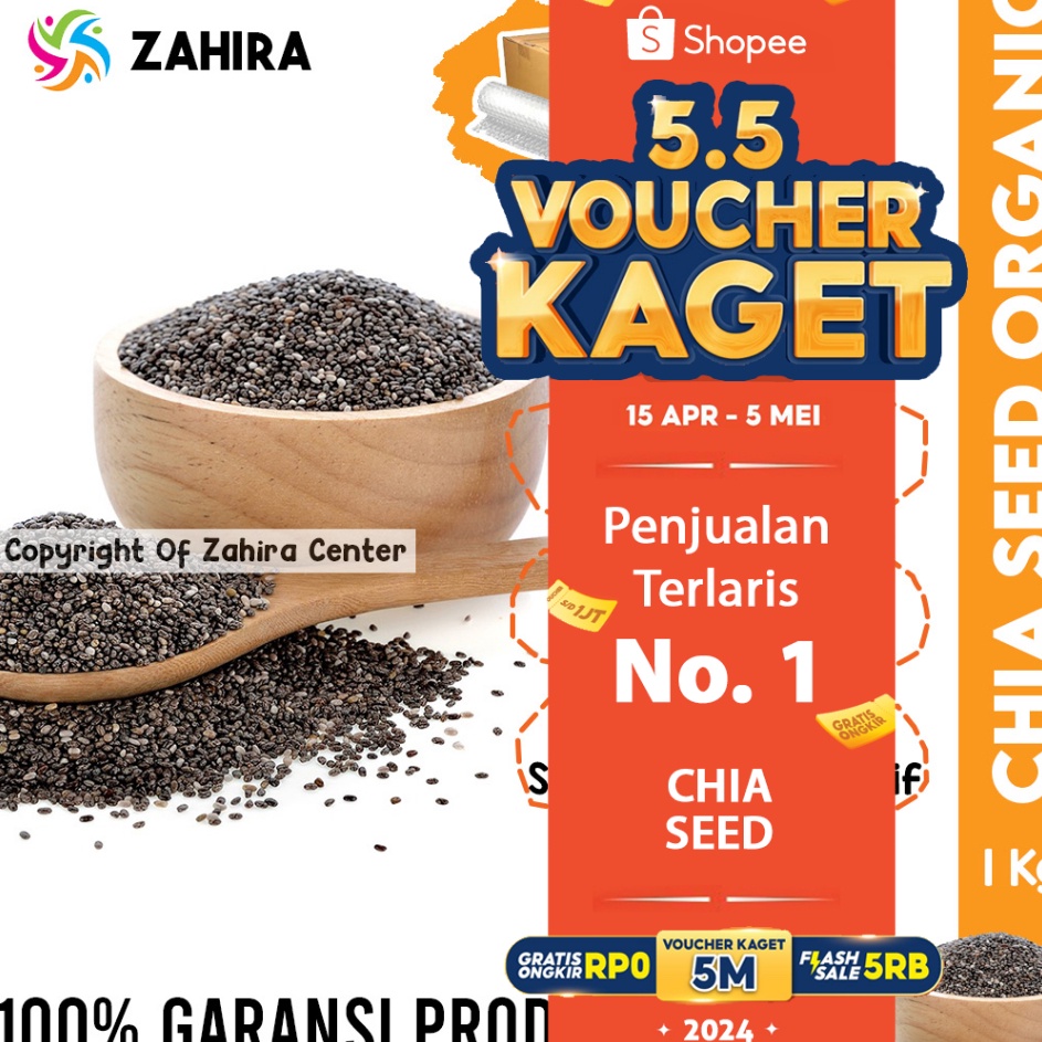 

Promo Keren Chia Seed Premium 1Kg Mexico Kualitas Terbaik Untuk Diet Keto Kaya Serat Pengganti Nasi Shirataki