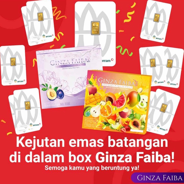 

See Here Bisa Gosend FREE GOLD GINZAFAIBA 1 box isi 15 sachet Ginza Faiba Slimming Collagen Semarang bisa Grab