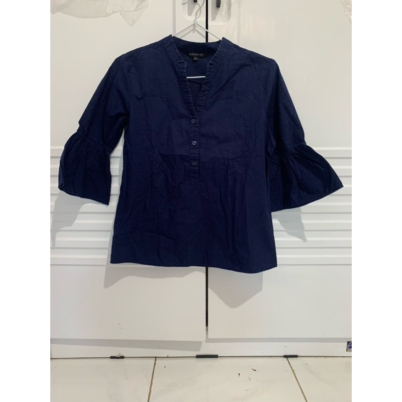 blouse navy preloved