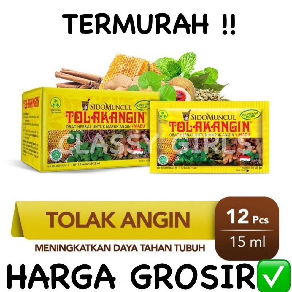 

Suplier1st Tolak Angin Cair Sido Muncul isi 12 Sachet