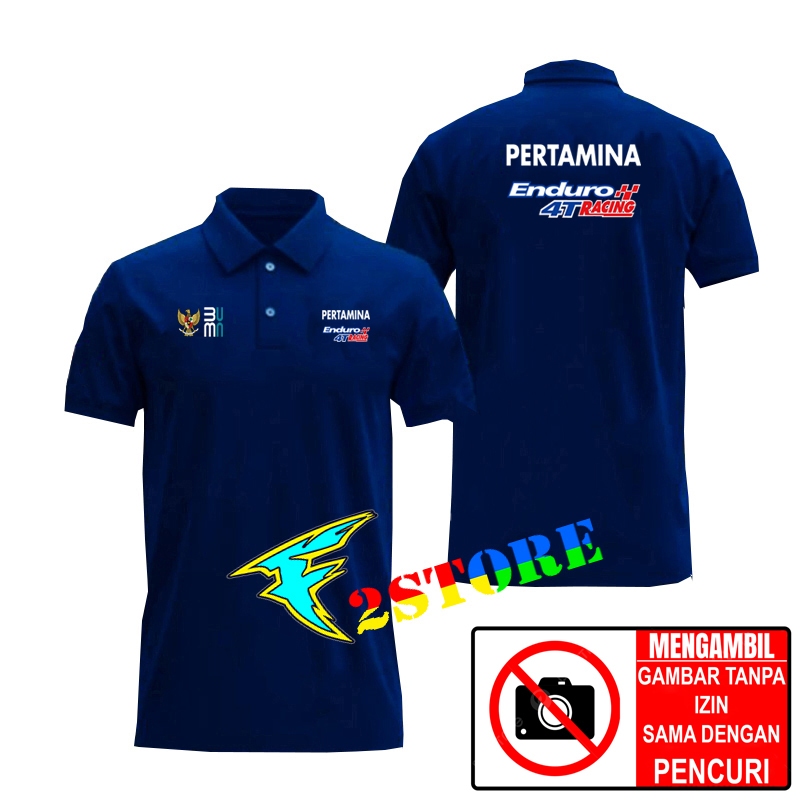 Baju Kaos Tshirs Kerah Model Baju Kerah PERTAMINA ENDURO 4T RACING F2ASTORE