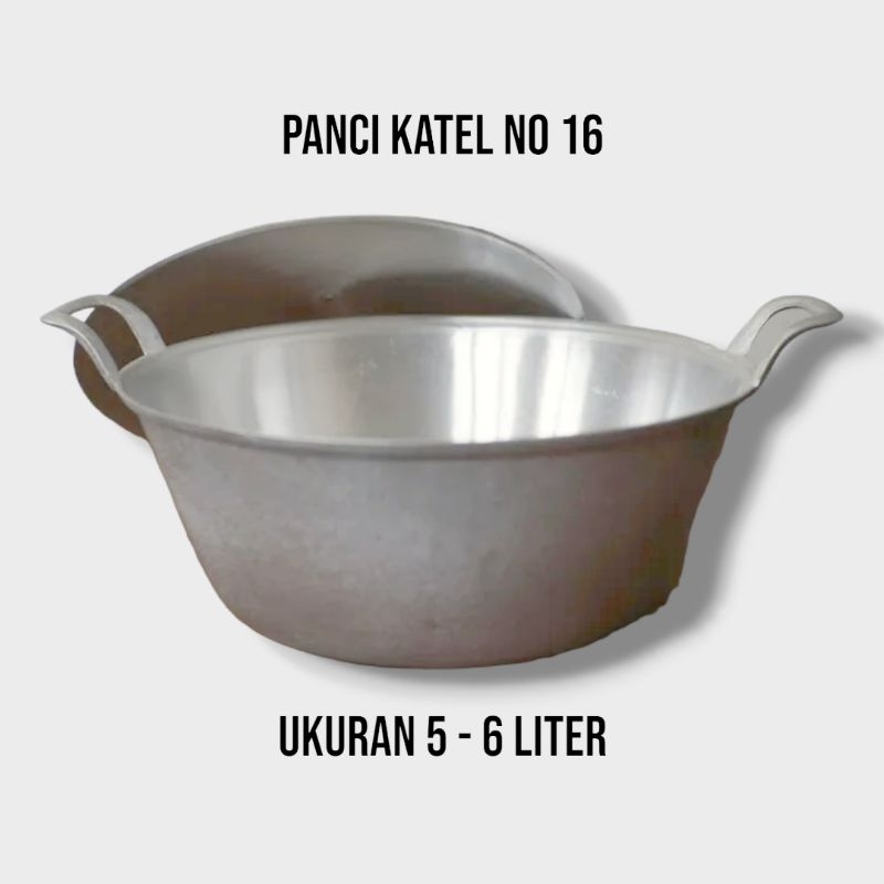 Citel Panci Katel Tutup Wajan Aluminium no 16 Tebal Halus Kualitas Premium