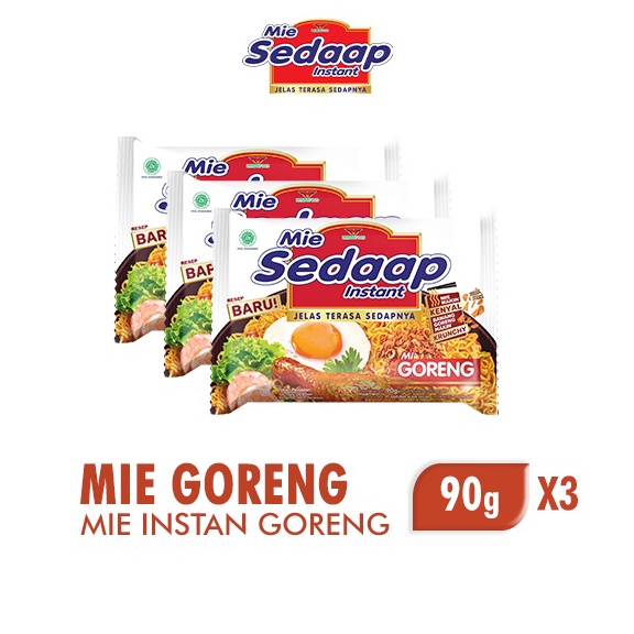 

Fresh Product Sedaap Mie Instan Goreng Bag 9 gr x3