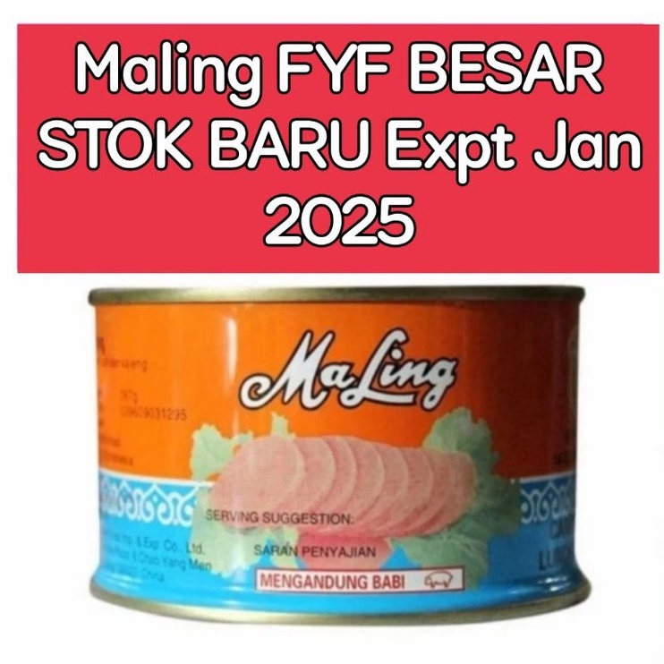 

Pro sale MaLing Ham FYF 397gr Canned Pork Luncheon Meat Ham 397gr NONHALAL