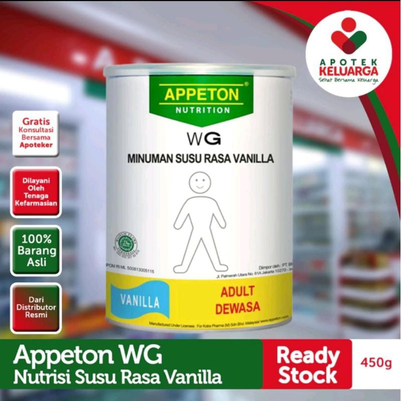 

Susu Appeton WG 450 GR Vanilla/Susu Penambah Berat Badan