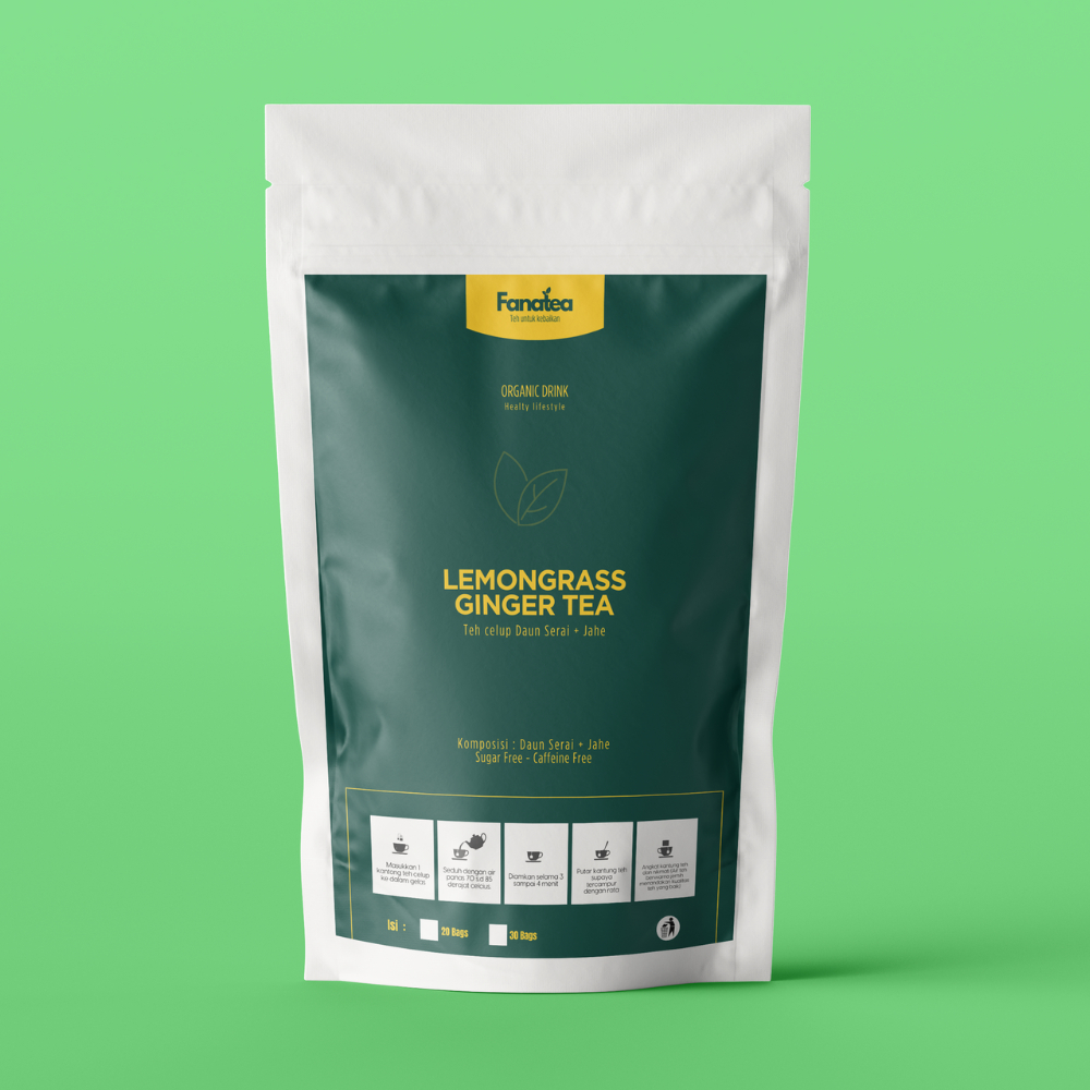 

lemongrass ginger tea - Teh serai dan jahe Fanatea - isi 20/30 tea bag