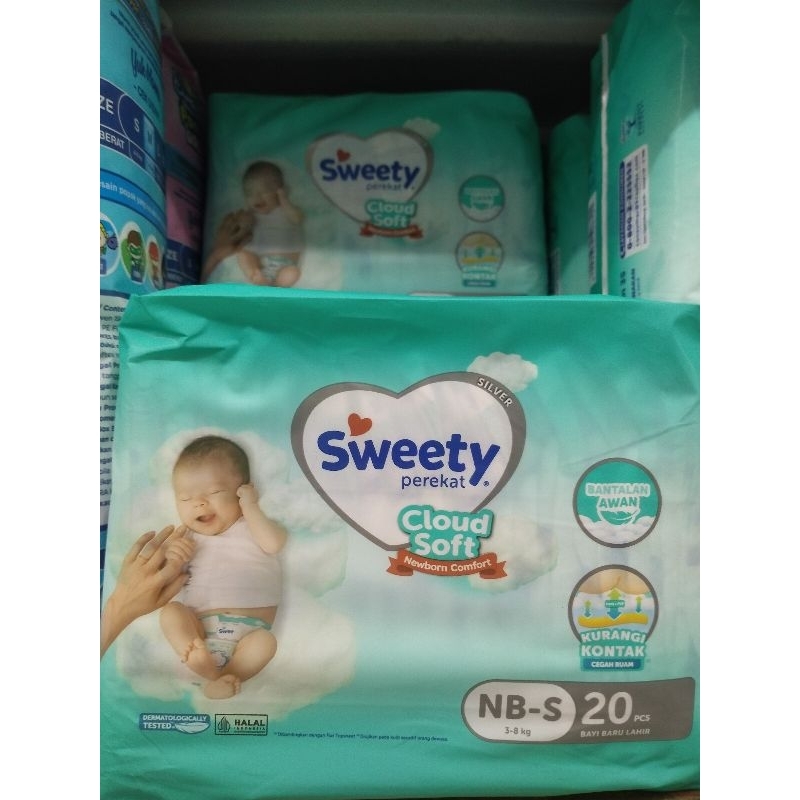 Sweety cloud soft popok perekat bayi baru lahir NB-S isi 20pc