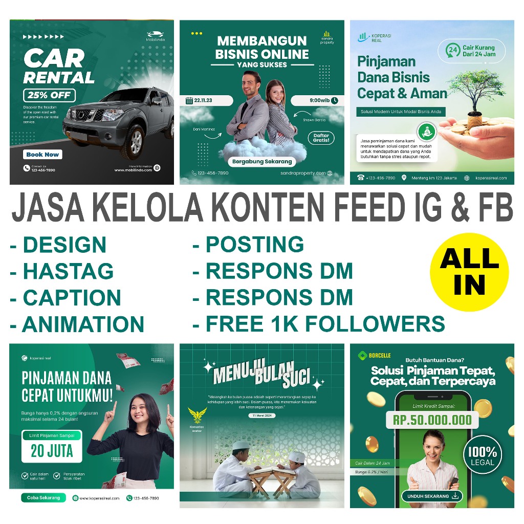 JASA DESAIN FEED IG, KELOLA KONTEN INSTAGRAM, STORY, REELS