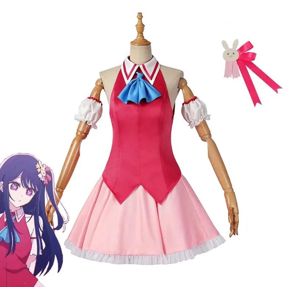 ART P44G COD OSHI NO KO AI HOSHINO KOSTUM COSPLAY LOLITA ROK PANGGUNG KELINCI JEPIT